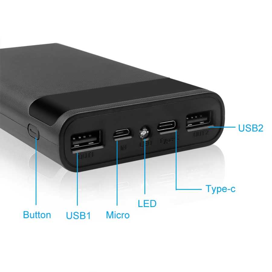 Фотография №1 товара Корпус для повербанка Kebidumei с двумя портами USB (Micro USB