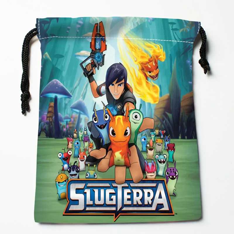 Сумки на шнурке Slugterra под заказ, подарочные сумки с принтом, Размер 18*22 см, женская одежда, сумка для макияжа Сумки специального назначения