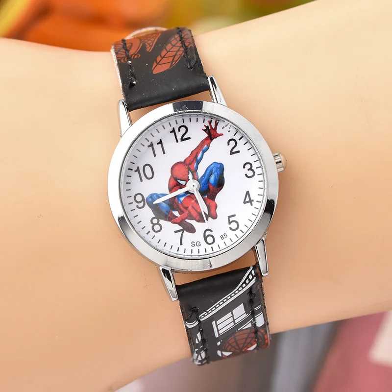 Фотография №1 товара Часы Disney SpiderMan, милые часы с героями мультфильмов, детские часы,