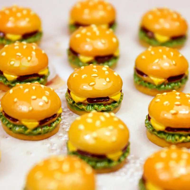 8 шт., мини-моделирование еды для кукол, детские кухонные игрушки, кукольный домик, миниатюры, классическая игрушка, игрушка-гамбургер Ролевые и игровые наборы