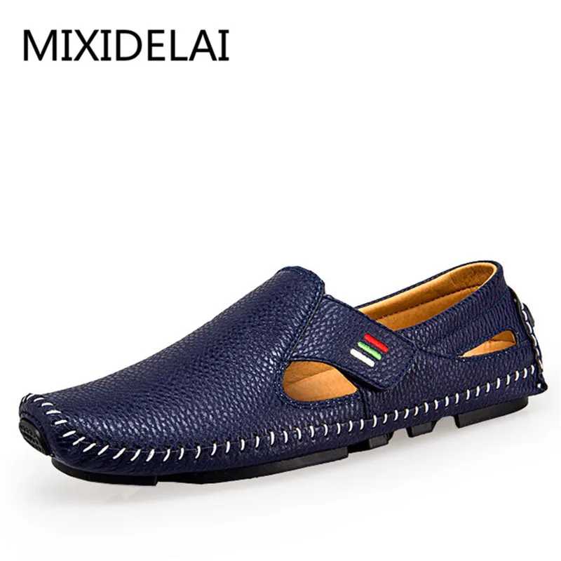 MIXIDELAI модные мужские мокасины, лоферы, летняя прогулочная дышащая повседневная обувь, мужские лодки на липучке, мужская обувь на плоской подошве Мужская обувь