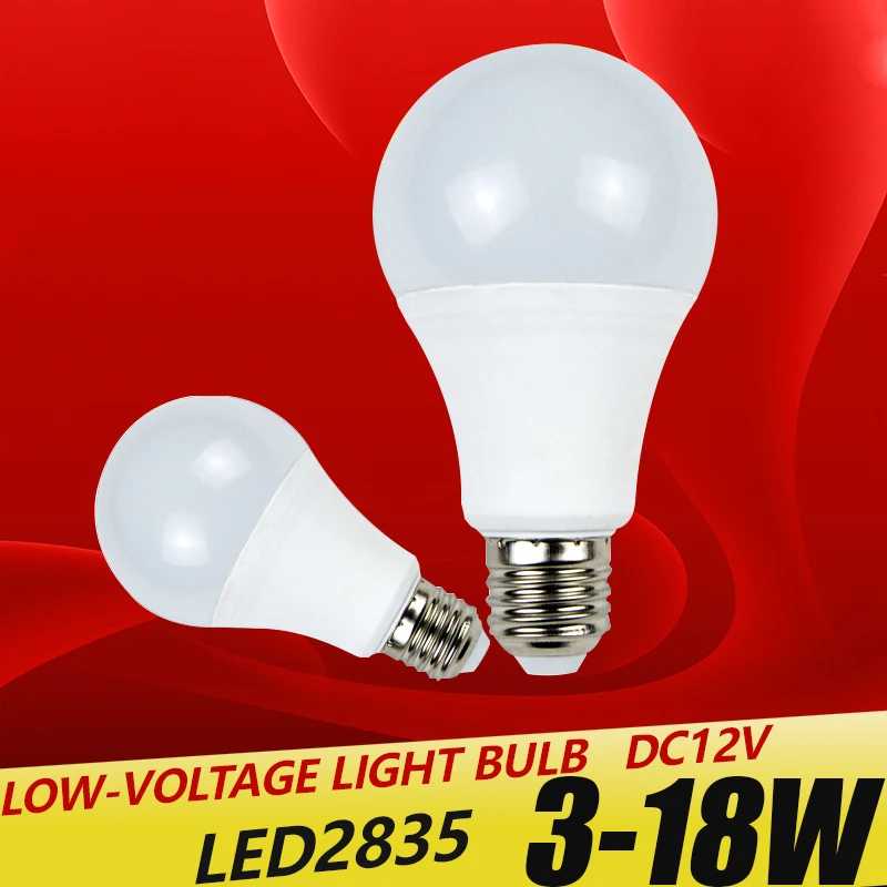 Фотография №1 товара E27 Светодиодные лампы постоянного тока 12 В smd 2835chip lampada