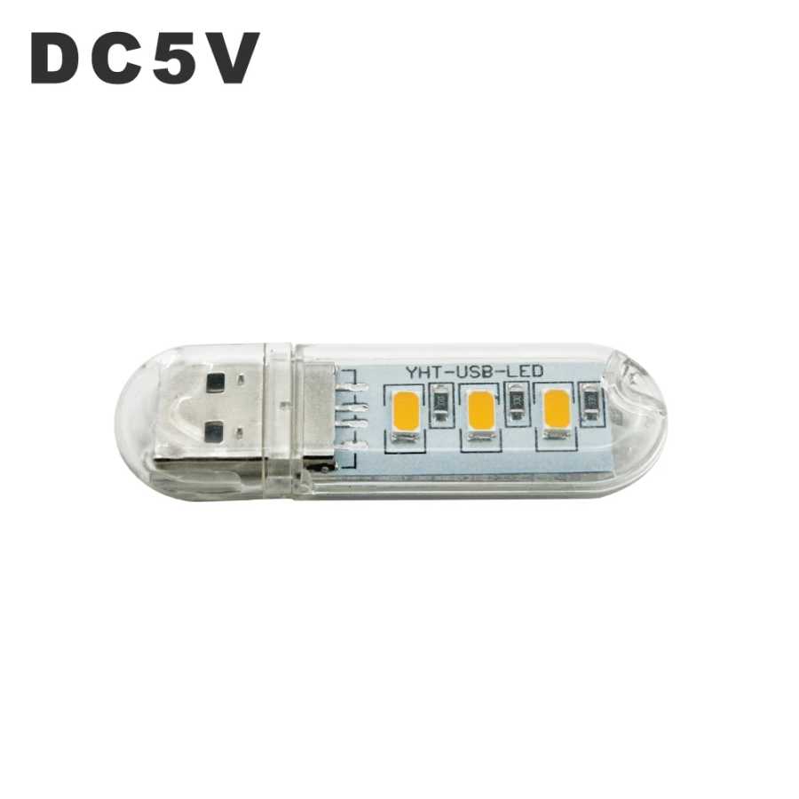 Фотография №4 товара Светодиодный USB-ночник Портативный U-диск лампа 3 светодиода 1,5 Вт лампы