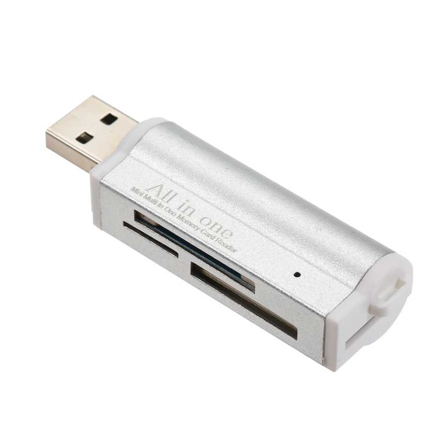 Портативный универсальный кардридер USB2.0 Mini для карт SD/SD/TF/MS Duo/Micro MS(M2)/Ms Pro Duo, USB-кардридеры для ПК Хранение данных