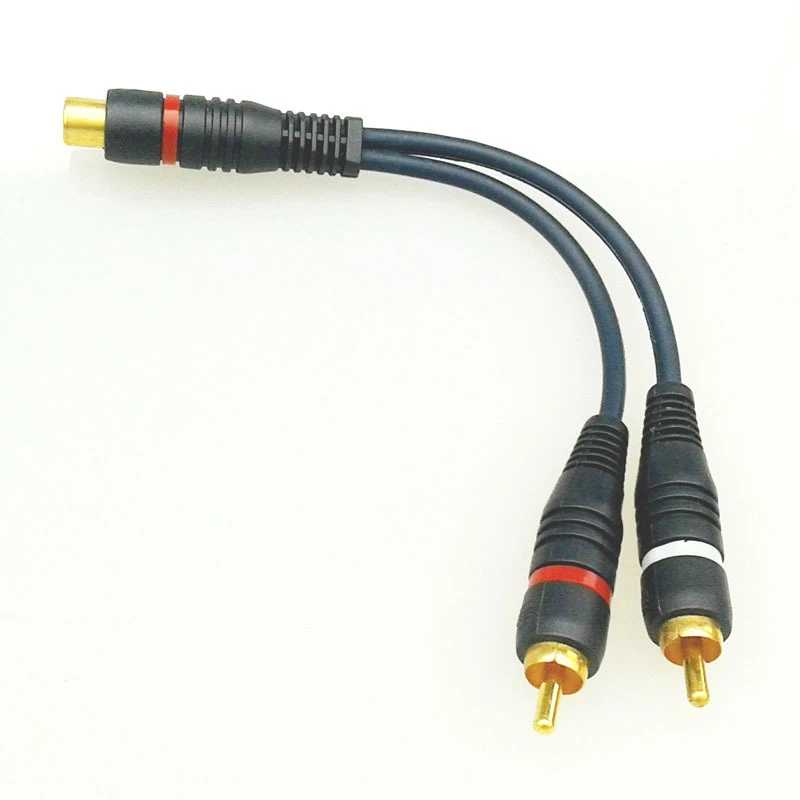 Фотография №5 товара 2 RCA штекер-1 RCA разъем аудио сплиттер кабель аудио преобразователь