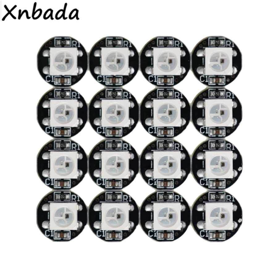 10-1000 шт. WS2812B WS2812 4-контактный RGB светодиодный чип 5050SMD WS2811 IC черная/белая печатная плата с радиатором DC5V Светодиодная подсветка