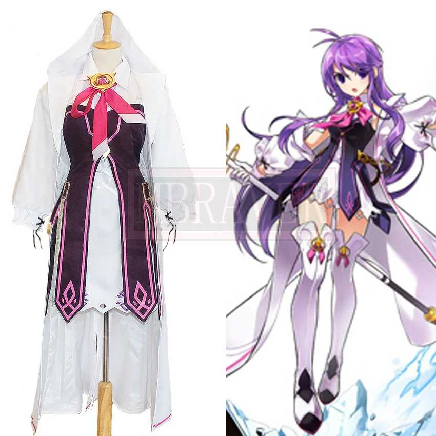 Elsword Aisha Aether Sage Косплей Костюм Рождественская вечеринка Хэллоуин Униформа на заказ Любой размер Костюмы для косплея