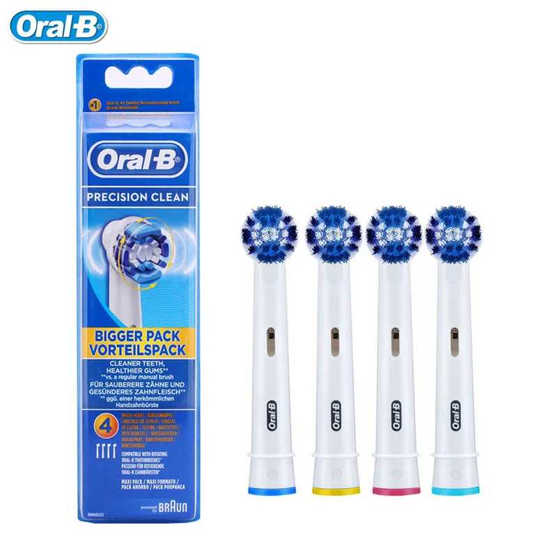 4 головки Oral-B Точная очистка сменная электрическая зубная щетка головки для круглых зубных щеток гигиена полости рта EB20-4 Техника для красоты