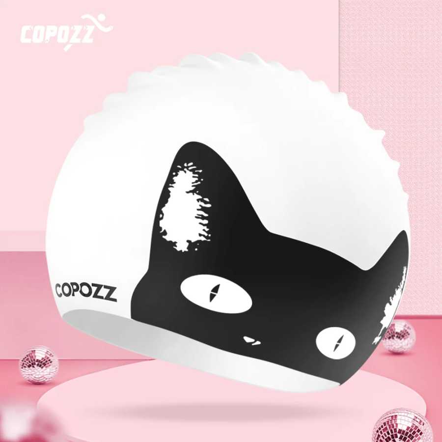 COPOZZ 3D эластичная профессиональная большая гелевая шапка водонепроницаемая защита для взрослых мужчин женщин длинные волосы шапочки для плавания крышка ушная кость бассейн Водные виды спорта