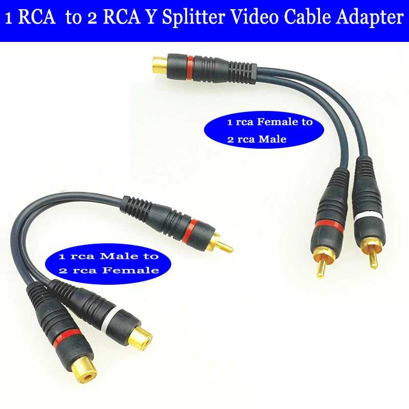 2 RCA штекер-1 RCA разъем аудио сплиттер кабель аудио преобразователь адаптер распределительный шнур провод для автомобильного аудио Компьютерная периферия