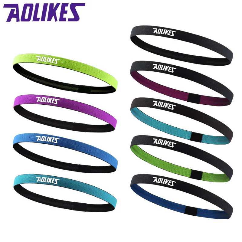 AOLIKES 1 шт. нейлоновая эластичная повязка на голову, нескользящая для мужчин и женщин, повязки для волос для йоги, повязки для бега, повязка на голову для фитнеса, оптовая продажа Фитнес и тренажёры