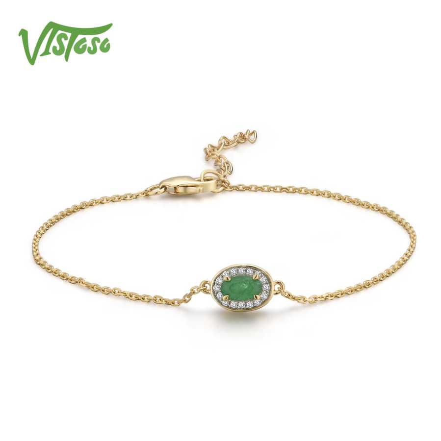 Фотография №2 товара VISTOSO 14 K W/Y/R золотые браслеты для женщин Необычные розовый/синий