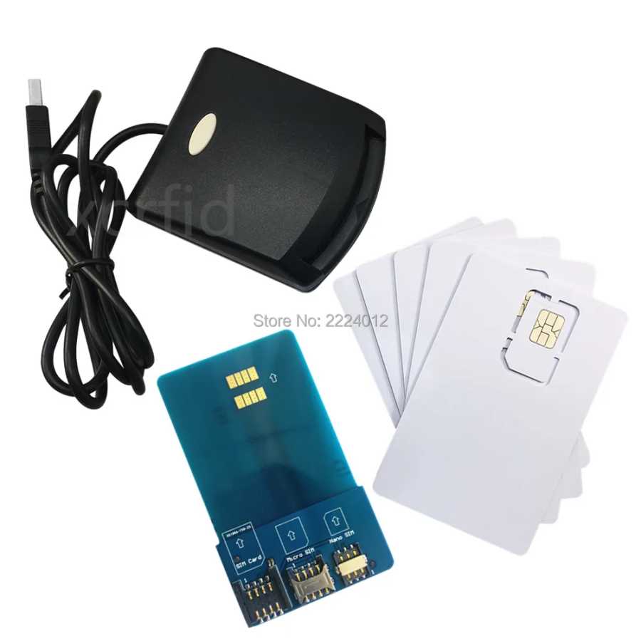 Программатор LTE WCDMA ICCID SIM, USIM, 4G, с 5 программируемыми картами SIM-карты и аксессуары