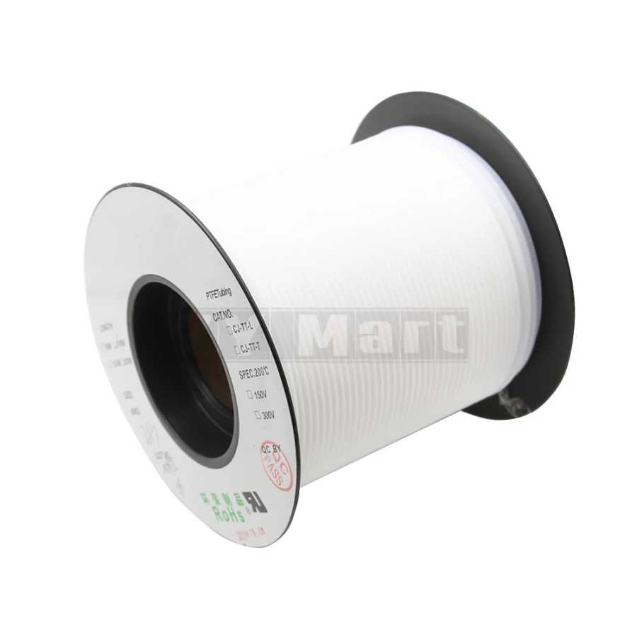Фотография №2 товара 1 метр импортной прозрачной/белой трубки PFA PTFE для 3D-принтеров, для