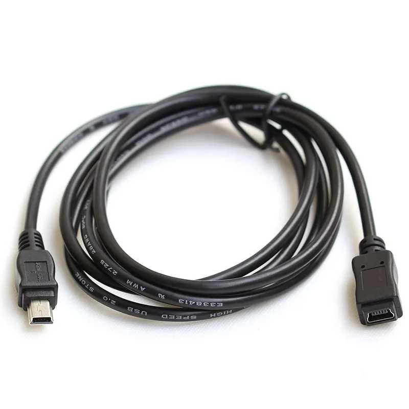 Кабель-удлинитель Mini USB, штекер-гнездо, для синхронизации данных и зарядки, для видеорегистратора, GPS-навигатора Аксессуары и запчасти