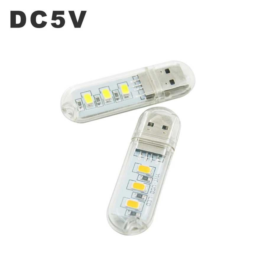 Фотография №3 товара Светодиодный USB-ночник Портативный U-диск лампа 3 светодиода 1,5 Вт лампы