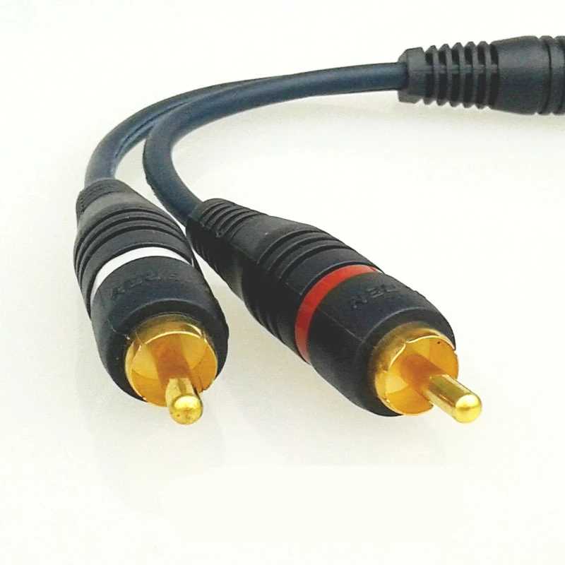 Фотография №4 товара 2 RCA штекер-1 RCA разъем аудио сплиттер кабель аудио преобразователь
