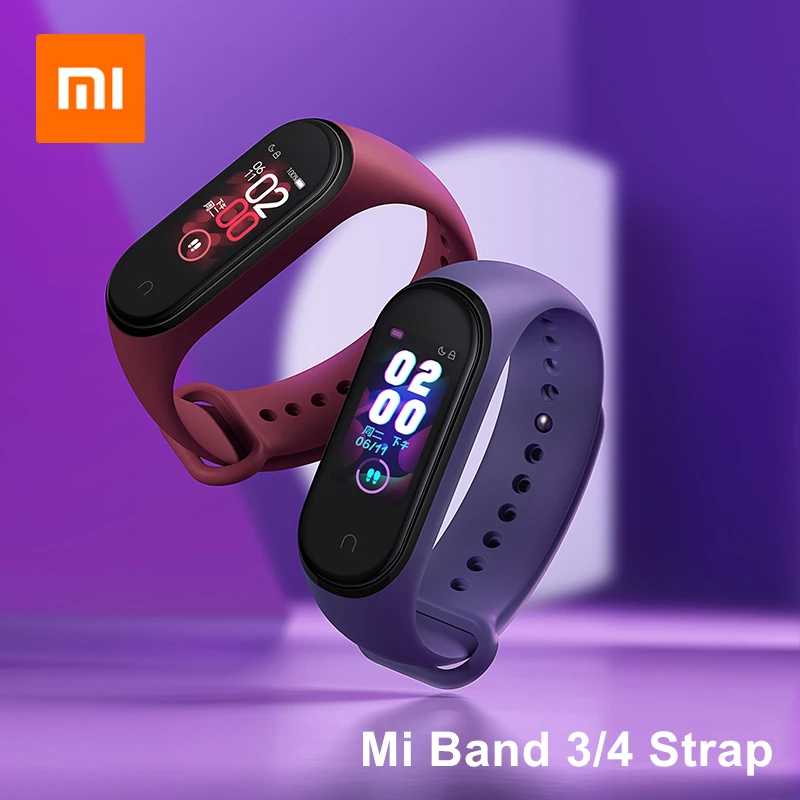 Оригинальный ремешок для Xiaomi Mi Band 4 NFC, ТПУ, черный, синий, оранжевый, винно-красный, розовый, Mi Band 3, 4, умные аксессуары для зарядки Умная электроника