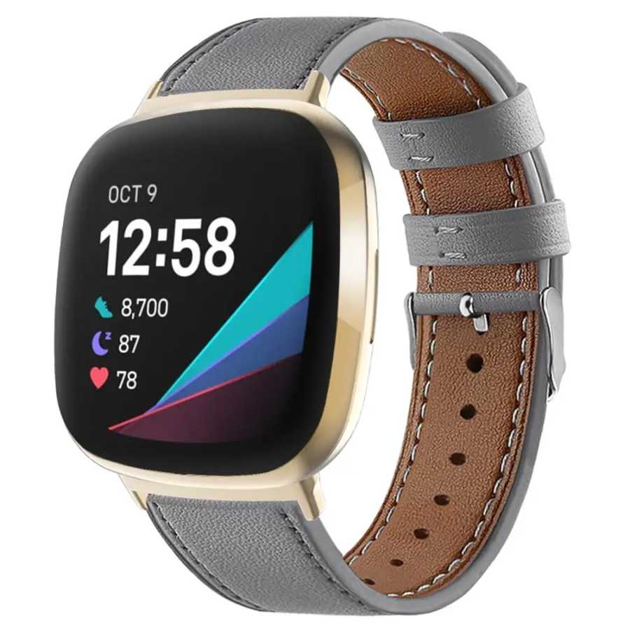 Для умных часов fitbit versa 3 Versa 4, Классический двухсторонний ремешок из воловьей кожи для fitbit versa 4/для браслета fitbit sense 2 Умная электроника