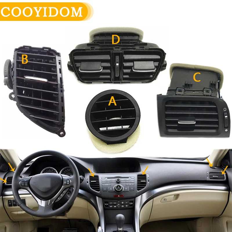 Установка вентиляционного отверстия кондиционера для Honda Accord Euro Spirior CU1/2 2010 2011 2012-2014, крышка решетки панели Электротехническое оборудование