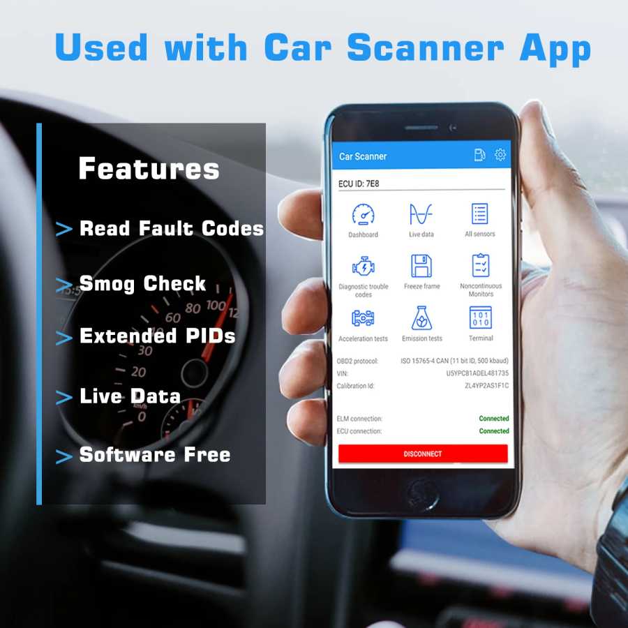 Фотография №3 товара Мини-сканер Veepeak Bluetooth OBD2 для Android, диагностический инструмент OBD II