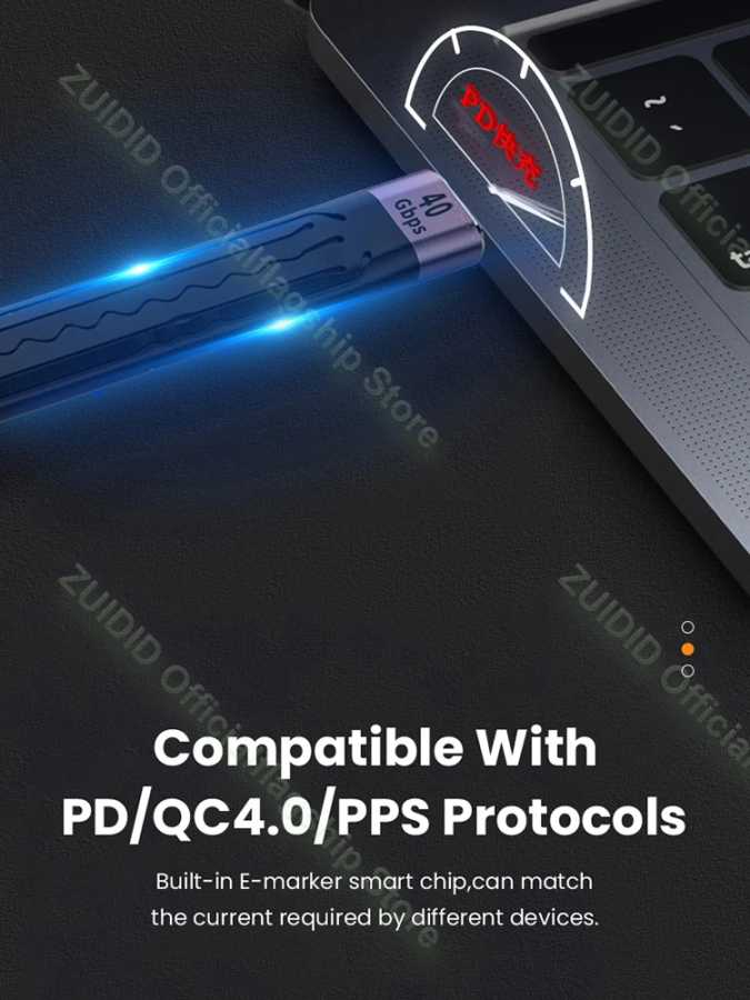 Фотография №1 товара Кабель для передачи данных USB 4.0 Gen3 PD 100 Вт