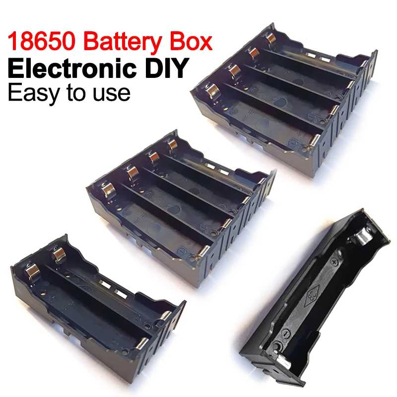 Новые чехлы для аккумуляторов ABS 18650, 1 2 3, 4 слота, контейнер для аккумуляторов 1X 2X 3X 4X 18650, чехол для хранения аккумуляторов с жестким штифтом Аксессуары и запчасти