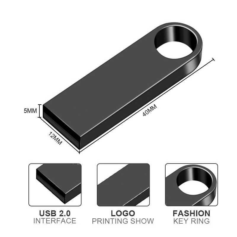 Фотография №1 товара 100% оригинальный металлический флэш-диск USB2.0 8 ГБ 16 ГБ 32