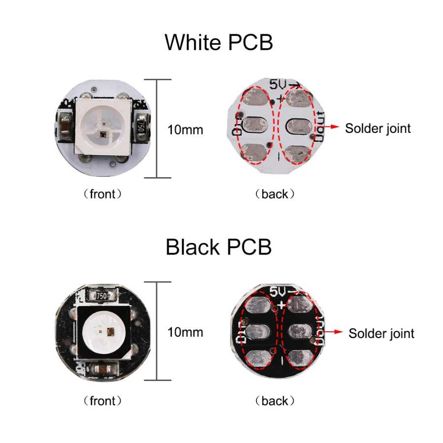 Фотография №2 товара Миниатюрная светодиодная плата SK6812 1000 3535 RGB (8 мм х