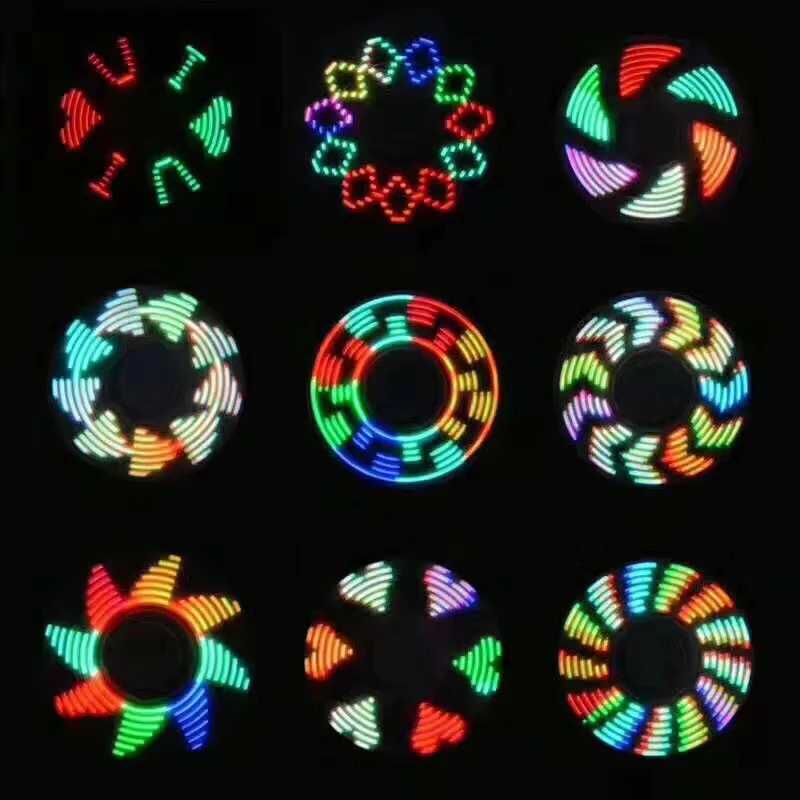 Фотография №1 товара Светящийся LED спиннер из ABS-пластика, светящийся в темноте, EDC-игрушка для