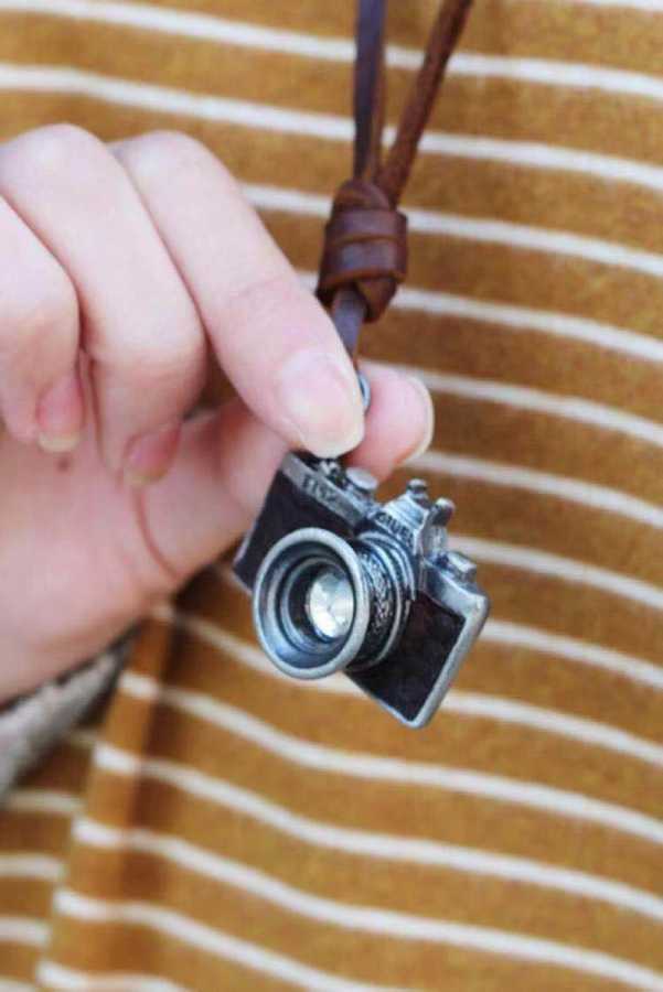Фотография №2 товара Женское и мужское ожерелье BLUELANS с подвеской в виде фотокамеры,