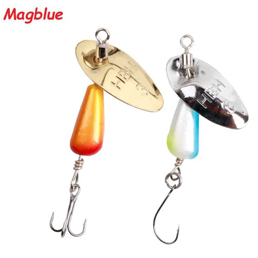 MAGBLUE 1 шт., вращающаяся блесна, рыболовная приманка, ложка, металлические приманки с блестками, воблеры, окунь Pesca, ручной шейкер Makou, рыболовные снасти для окуня Для рыбалки