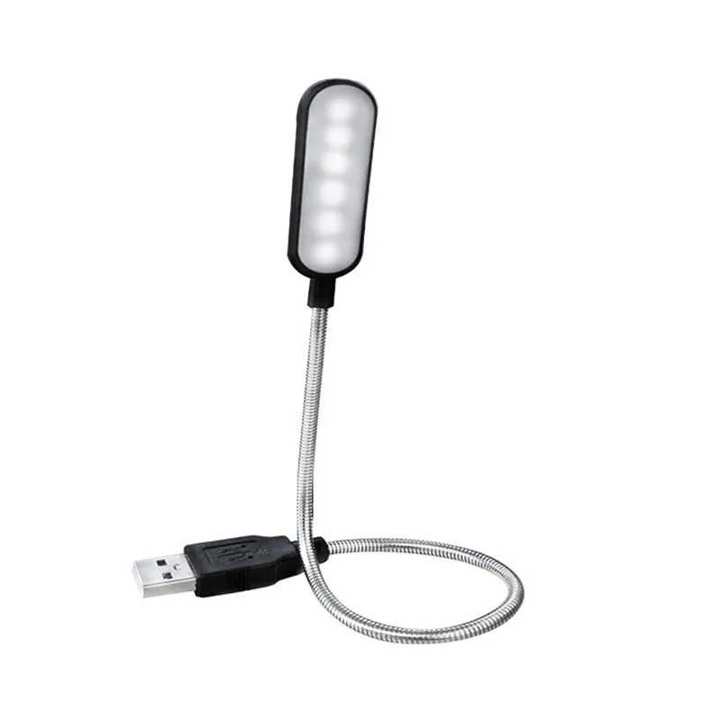 Мини-4 светодиодная книжная лампа, портативная USB-ночная лампа для чтения, белый/теплый цвет, настольная лампа для ноутбука, Power Bank, ноутбука, ПК, компьютера Внутреннее освещение