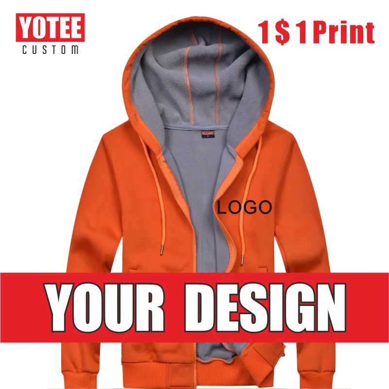 Толстовка YOTEE на молнии с логотипом модного бренда, утепленная мужская Толстовка на заказ, однотонная толстовка с капюшоном, новинка сезона осень-зима 2021, &laquo;сделай сам&raquo; Толстовки и свитшоты