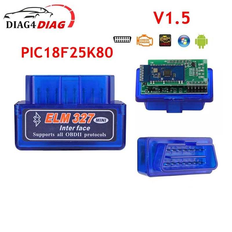 Диагностический сканер ELM327 V1.5 OBD2, приборы для диагностики с двойными ЧИПАМИ PIC18f25k80, для многих автомобилей на Android, Bluetooth Инструмент для ремонта автомобилей
