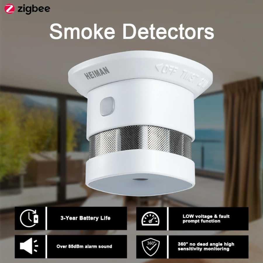 Фотография №2 товара HEIMAN Zigbee 3,0 Пожарная сигнализация Детектор дыма Система умного дома