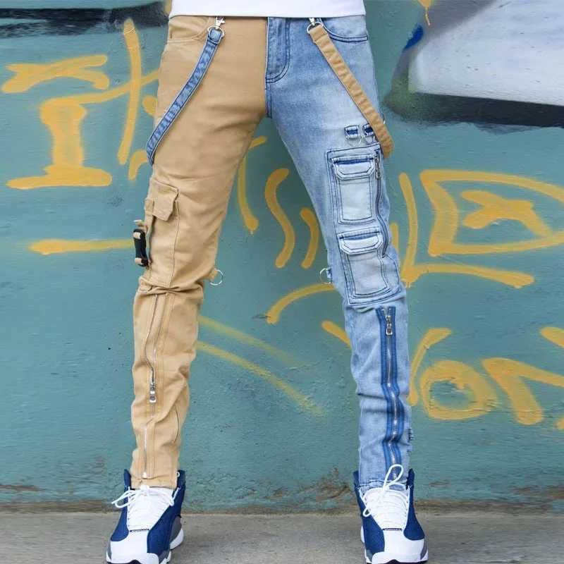 Фотография №3 товара Мужские джинсы-скинни 2026 Vibe Style с нашивками, рваные, в стиле