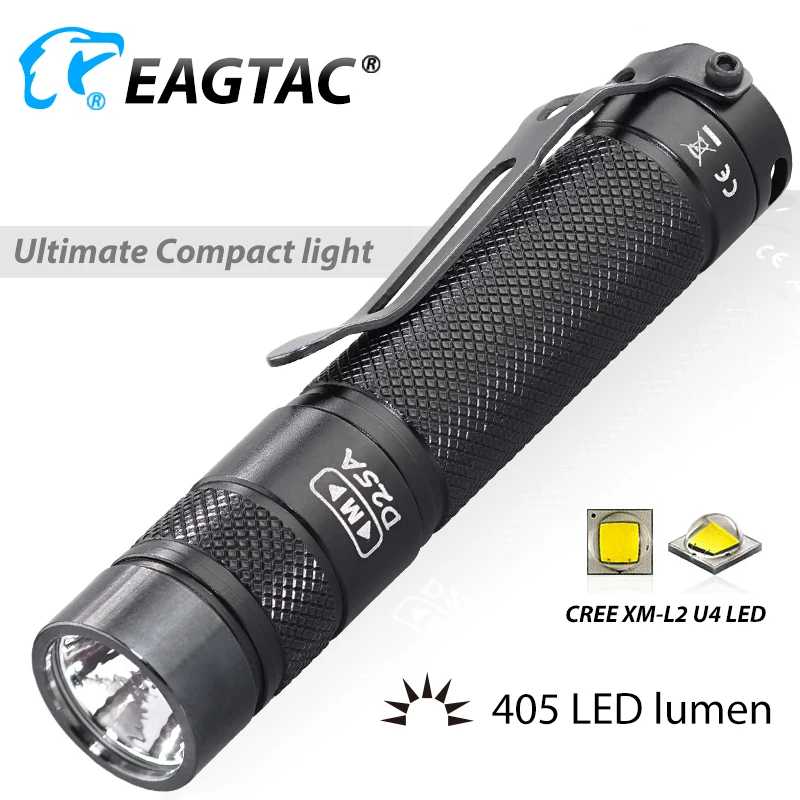 Фонарик EAGTAC D25A XM-L2 Luminus SFT40 SST20 NW 4000K CRI95 519A CRI93 4500K светодиодный фонарик Pockect AA Battery 14500 EDC Портативное освещение
