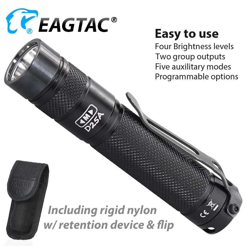 Фотография №3 товара Фонарик EAGTAC D25A XM-L2 Luminus SFT40 SST20 NW 4000K CRI95