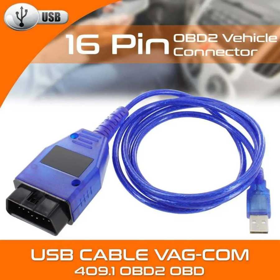 Фотография №2 товара Автомобильный USB-кабель интерфейса Vag-Com KKL VAG-COM 409.1 OBD2 II OBD