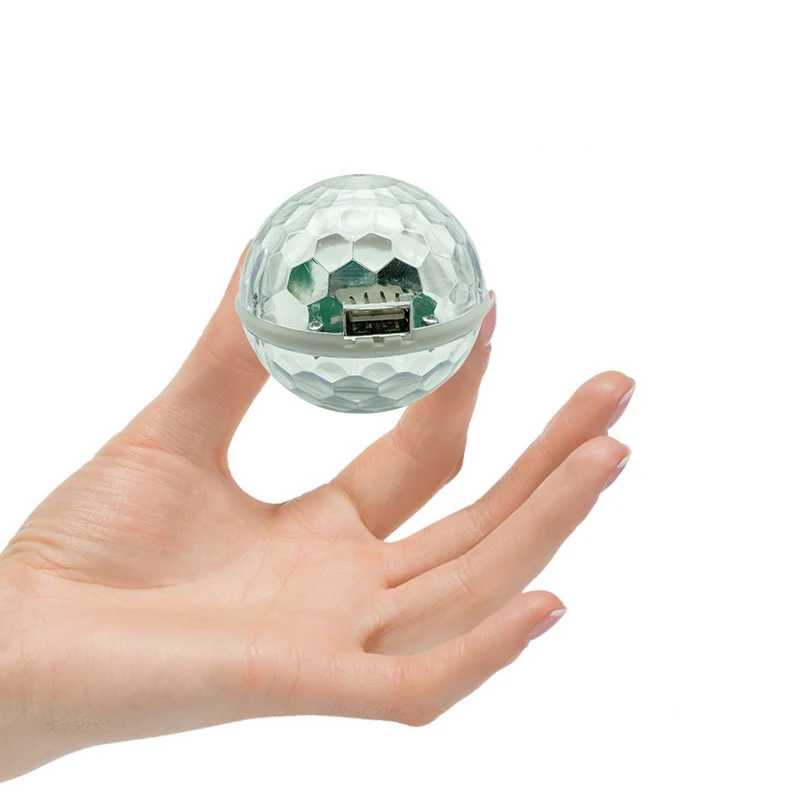 Фотография №4 товара USB DC 5 В двухголовый диско-шар сценическое освещение музыкальное управление