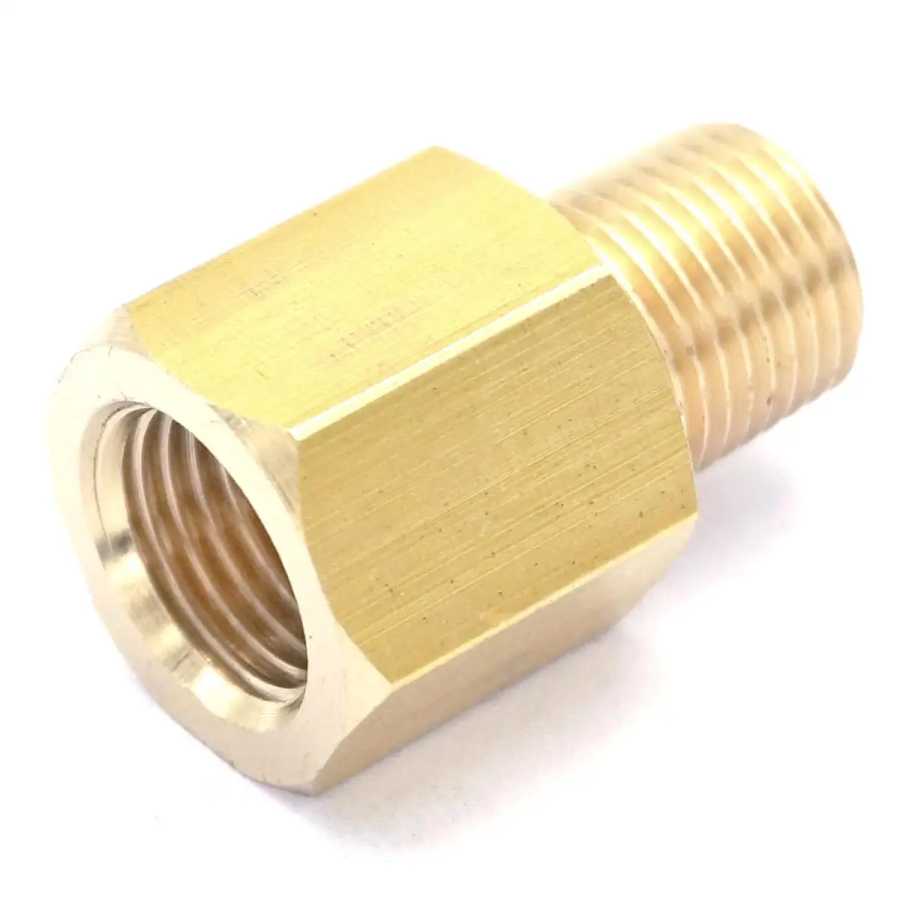 1/8 BSPT штекер x 1/8 "NPT женский латунный фитинг-адаптер для манометра, воздуха, газа, топлива, воды, давление 229 фунтов на квадратный дюйм Водоснабжение