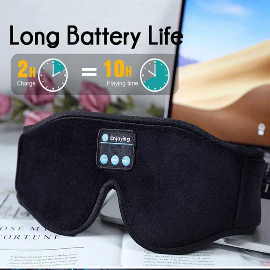 Фотография №3 товара Маска для сна Наушники Bluetooth 3D маска для глаз воспроизведение