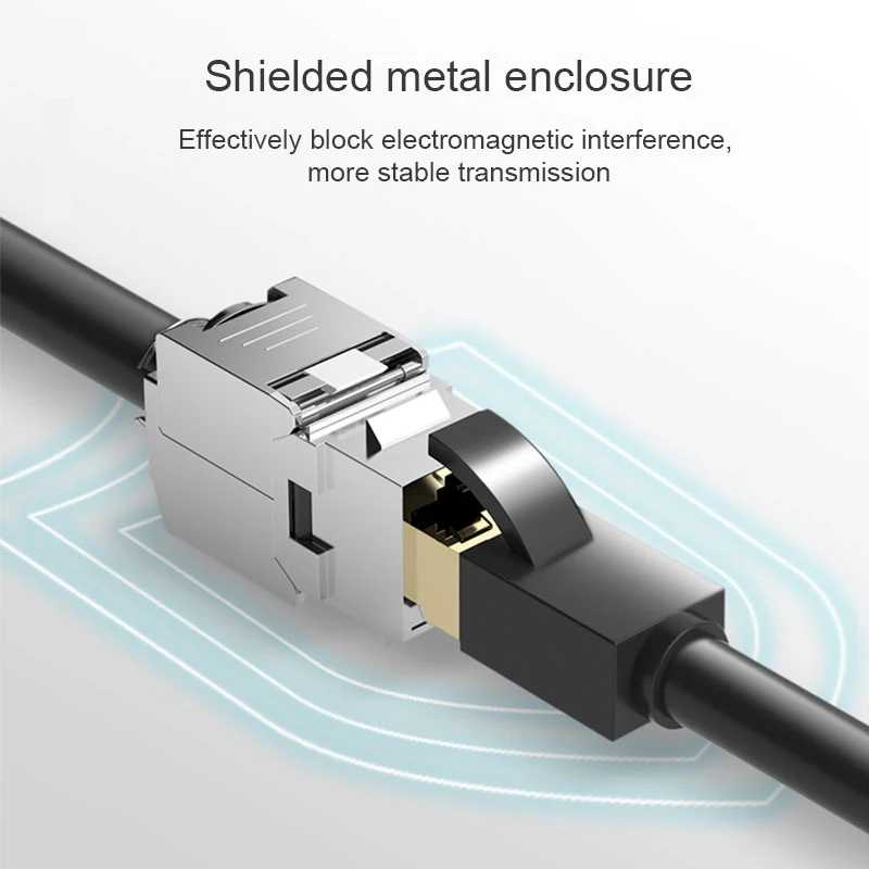 Фотография №1 товара Модуль Keystone Jack RJ45 CAT8 Cat7 CAT6A без инструментов STP,