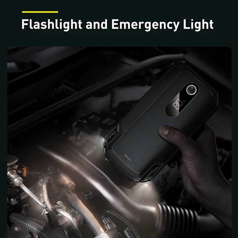 Фотография №2 товара Автомобильный стартер Baseus Power Bank 2000A/1000A 12V Портативное зарядное устройство