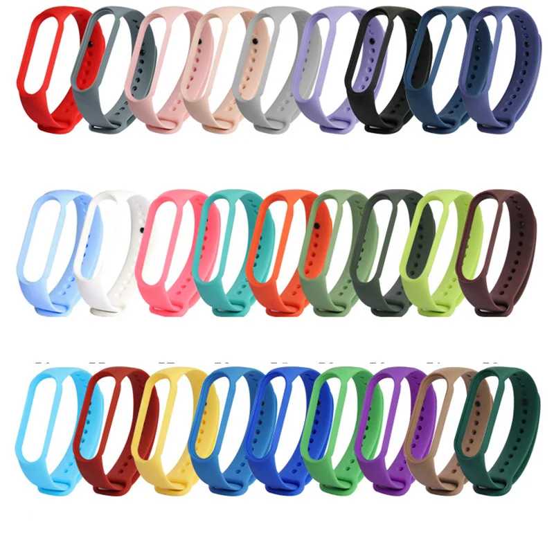 Ремешок для Xiaomi Mi Band 6 5 4 3, спортивный силиконовый браслет для Mi Band 3 4 band 5, сменные ремешки для mi band 6 Умная электроника