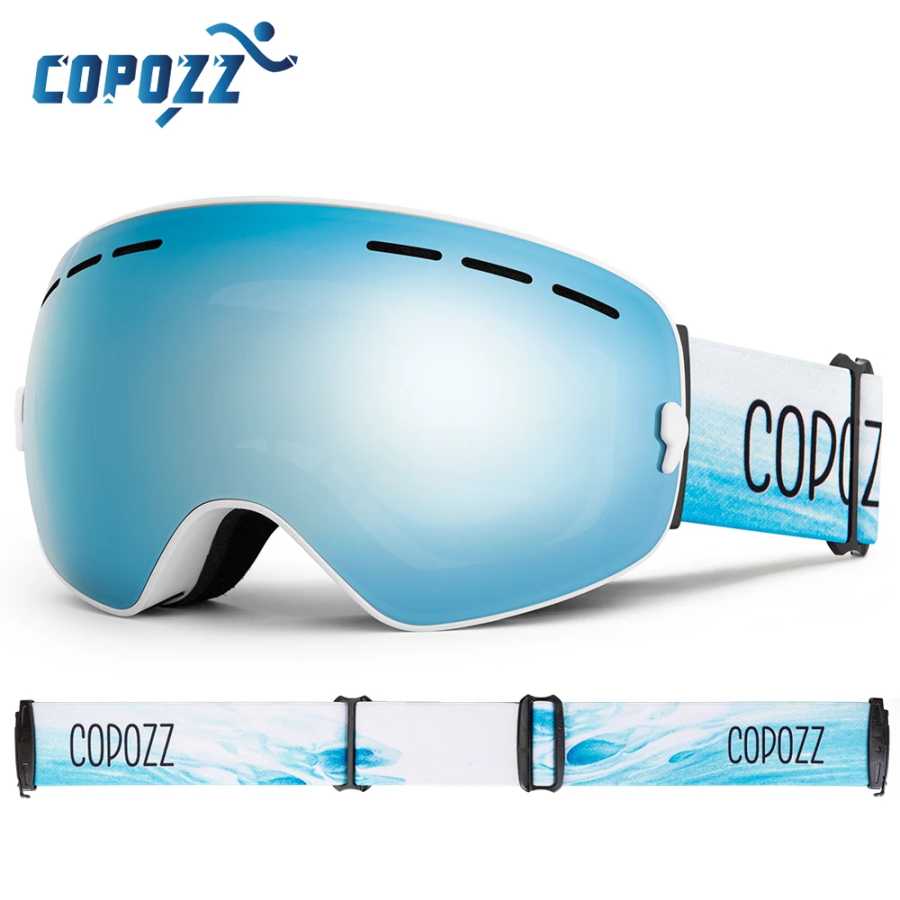 Фотография №2 товара COPOZZ брендовые профессиональные лыжные очки, двухслойные линзы, противотуманные, UV400, большие