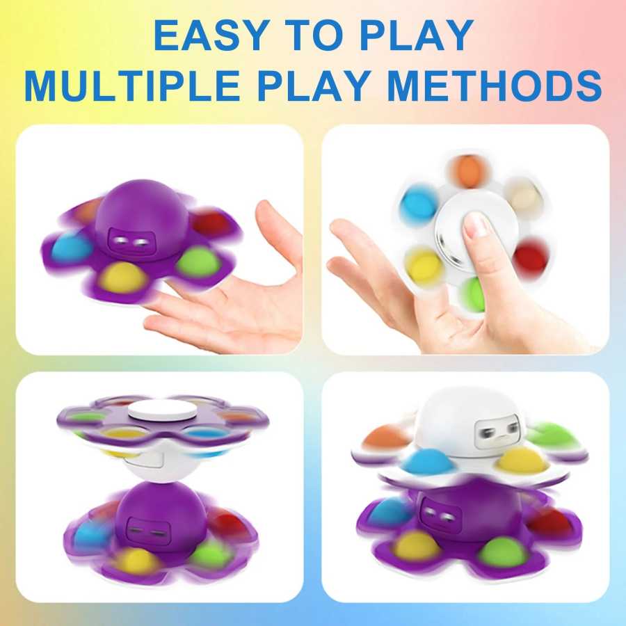 Фотография №5 товара 1 шт. новый антистрессовый Push Bubble Fidget Spinner, меняющий лицо,