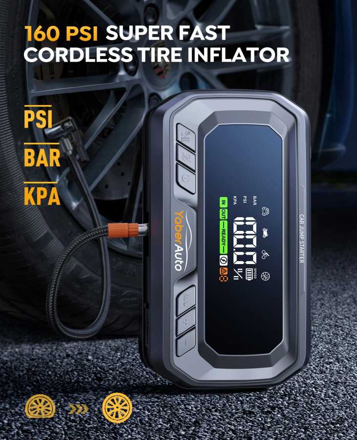 Фотография №1 товара Yaber 4 в 1 6000A Jump Starter PD65W Power Bank