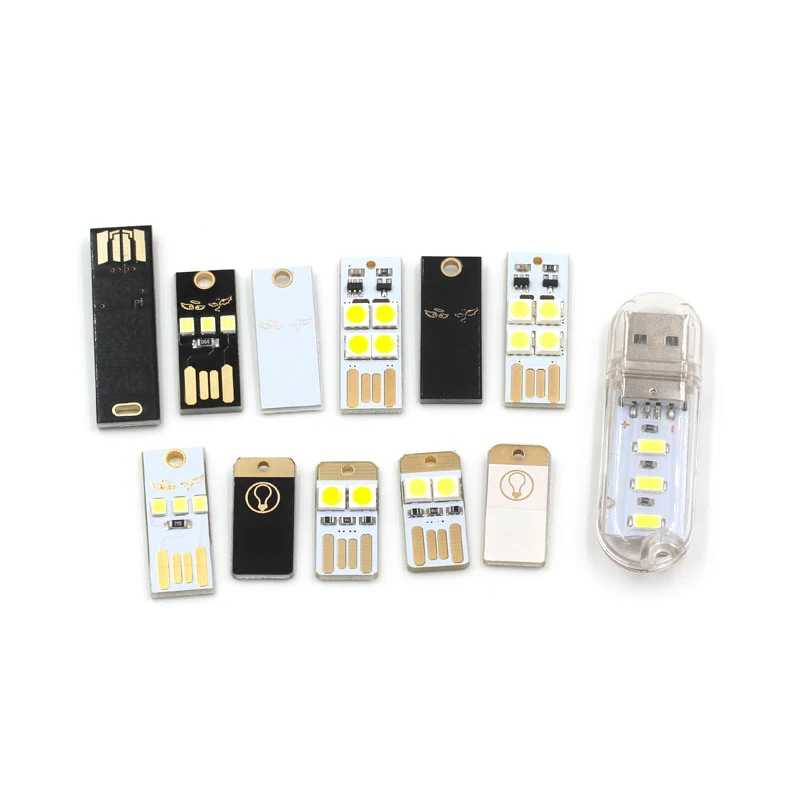 USB-лампа для компьютера, компактная лампа для кемпинга с корпусом и переключателем, сенсорная светодиодная лампа, креативная Настольная лампа с подключением к внешнему аккумулятору Светодиодная подсветка